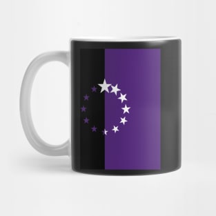 Half purlpe Half white 12 growing stars purple to white Mug